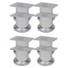 Pieds ronds de canapé 8 pcs Chrome 60 mm 516863516863