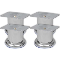 Pieds ronds de canapé 8 pcs Chrome 60 mm 516863516863