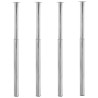 Pieds de table télescopiques 4 pcs Chrome 710 mm - 1100 mm 516870516870