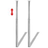 Pieds de table télescopiques 4 pcs Chrome 710 mm - 1100 mm 516870516870