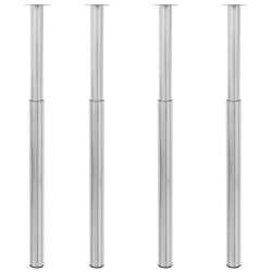Pieds de table télescopiques 4 pcs Acier inoxydable 710 mm-1100 mm 516871516871