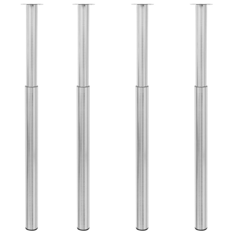 Pieds de table télescopiques 4 pcs Acier inoxydable 710 mm-1100 mm 516871516871