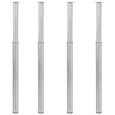 Pieds de table télescopiques 4 pcs Acier inoxydable 710 mm-1100 mm 516871516871