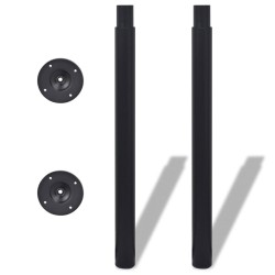 Pieds de table télescopiques 4 pcs Noir 710 mm - 1100 mm 516872516872