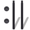 Pieds de table télescopiques 4 pcs Noir 710 mm - 1100 mm 516872516872