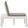 Chaises de salon de jardin et coussins lot de 4 Plastique Blanc 516881516881