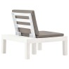 Chaises de salon de jardin et coussins lot de 4 Plastique Blanc 516881516881