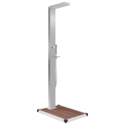 Douche d'extérieur avec receveur de douche WPC Acier inoxydable 516903516903