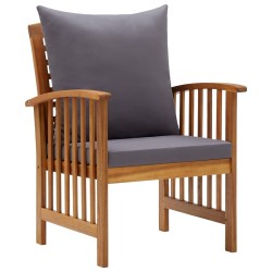 Salon de jardin 4 pcs avec coussins Bois d'acacia solide 516919516919