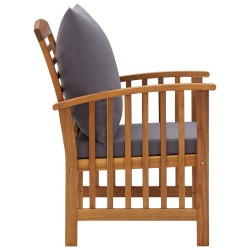 Salon de jardin 4 pcs avec coussins Bois d'acacia solide 516919516919