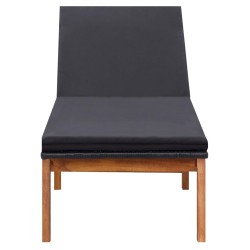 Chaises longues lot de 2 et table résine tressée bois d'acacia 516921516921