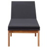 Chaises longues lot de 2 et table résine tressée bois d'acacia 516921516921