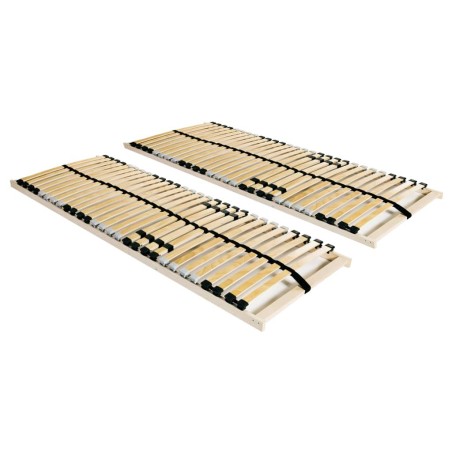 Sommiers à lattes sans matelas 2 pcs avec 28 lattes 70x200 cm 516937516937
