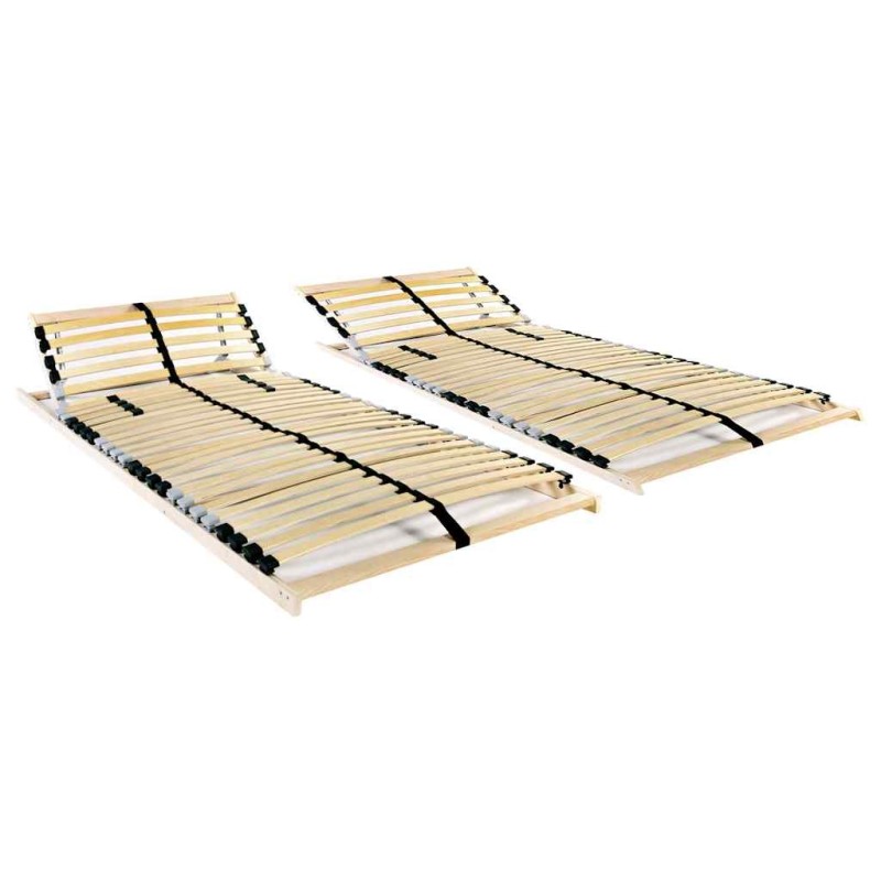 Sommiers à lattes sans matelas 2 pcs avec 28 lattes 70x200 cm 516938516938