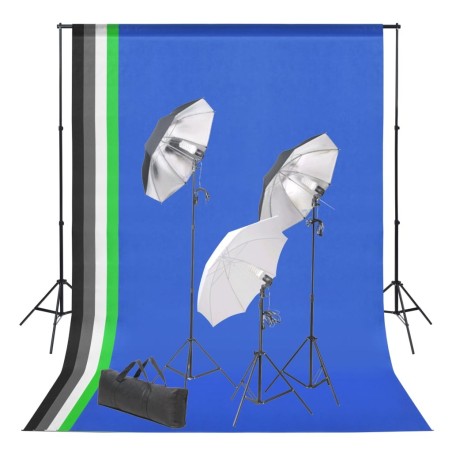 Kit de studio photo avec toile de fond et jeu d'éclairage 516939516939