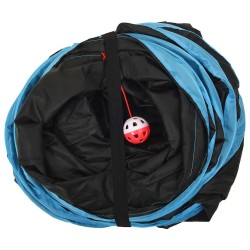 Tunnel pour chats à 5 voies Noir et bleu 25 cm Polyester 516958516958