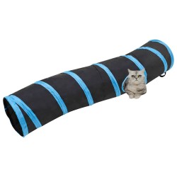 Tunnel pour chats en forme de S Noir et bleu 122 cm Polyester 516966516966