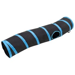 Tunnel pour chats en forme de S Noir et bleu 122 cm Polyester 516966516966