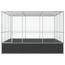 Volière argenté 311x307x212 cm acier 516971516971