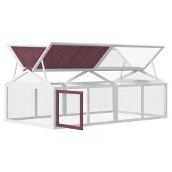 Enclos animaux moka 200x112,5x74 cm bois massif de pin 516975516975