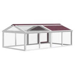 Enclos animaux moka 200x112,5x74 cm bois massif de pin 516975516975