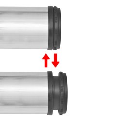 4 pieds de table réglables en hauteur 870 mm Nickel brossé 516977516977