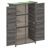 Abri à outils de jardin gris 83x57x140 cm bois massif pin 516979516979