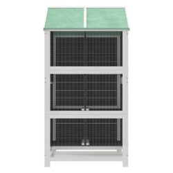 Maison à oiseaux gris 97x81x152 cm bois massif de pin 516985516985