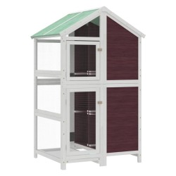 Maison à oiseaux moka 97x81x152 cm bois massif de pin 516986516986