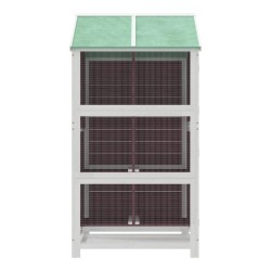 Maison à oiseaux moka 97x81x152 cm bois massif de pin 516986516986