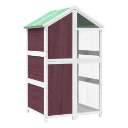 Maison à oiseaux moka 97x81x152 cm bois massif de pin 516986516986