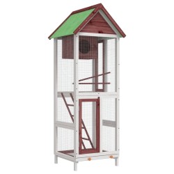 Maison à oiseaux moka 60x58,5x160 cm bois massif de pin 516994516994