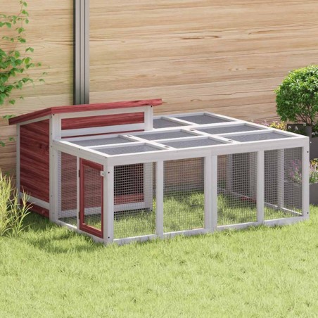 Clapier moka 144x123x67,5 cm bois de pin massif 517001517001