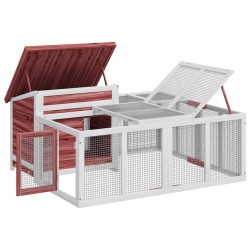 Clapier moka 144x123x67,5 cm bois de pin massif 517001517001