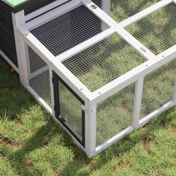 Clapier gris 144x123x67,5 cm bois de pin massif 517002517002