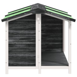 Chenil gris 96x87x80,5 cm bois de pin solide 517004517004