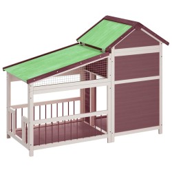 Chenil moka 143x60,5x109 cm bois de pin solide 517005517005