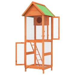 Maison à oiseaux marron 60x58,5x160 cm bois massif de pin 517006517006