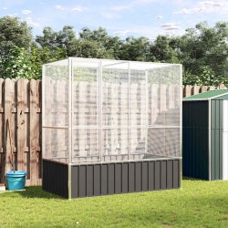 Volière argenté 210,5x107x212 cm acier 517008517008