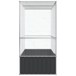 Volière argenté 210,5x107x212 cm acier 517008517008