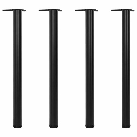 4 pieds de table réglables en hauteur 870 mm Noir 517019517019