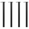 4 pieds de table réglables en hauteur 870 mm Noir 517019517019