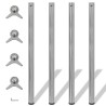 4 pieds de table réglables en hauteur 1100 mm Nickel brossé 517020517020