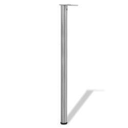 4 pieds de table réglables en hauteur 1100 mm Nickel brossé 517020517020