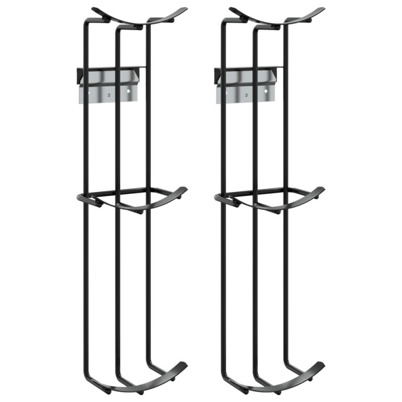 Support de gobelet de saut de baril 2 pcs noir acier 517023517023