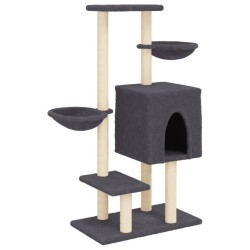 Arbre à chat avec griffoirs en sisal gris foncé 117 cm 517035517035