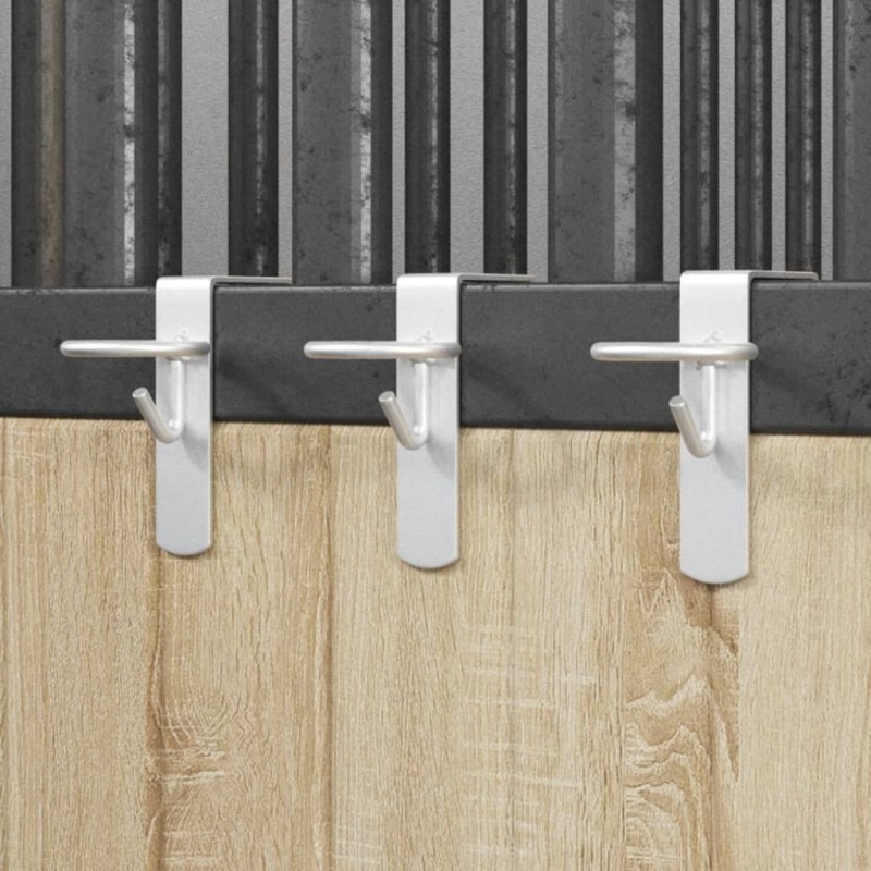 Crochets de seau 3 pcs portable argenté acier 517036517036