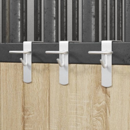 Crochets de seau 3 pcs portable argenté acier 517036517036