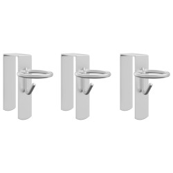 Crochets de seau 3 pcs portable argenté acier 517036517036