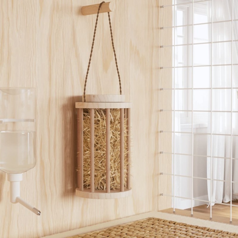 Mangeoire à foin pour lapins Ø15x25,5 cm bois massif de sapin 517051517051